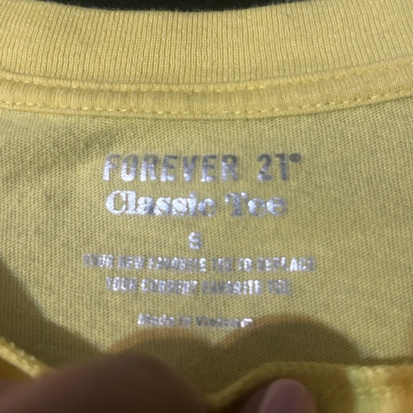 Yellow Forever 21 Classic Tee - Picture 2 of 3